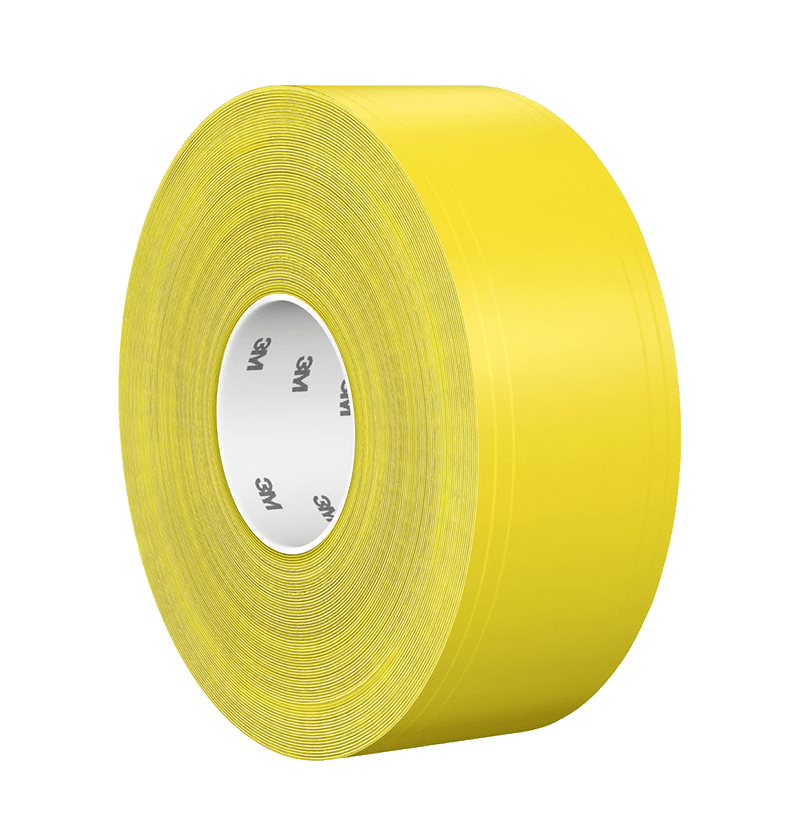 3M™ Durable Floor Marking Tape 971, Yellow, 2 in x 36 yd, 17 mil, 6 Roll/Case, Individually Wrapped Conveniently Packaged