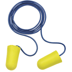3M E-A-Rsoft Earplugs 311-4106, Metal Detectable, Corded, Poly Bag, Regular Size, 200 Pair/bx 