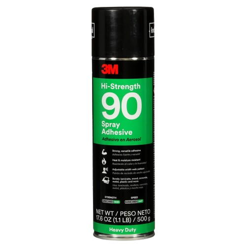 3M™ Hi-Strength Spray Adhesive 90CA, Low VOC <25%, 24fl oz [CA Compliant]