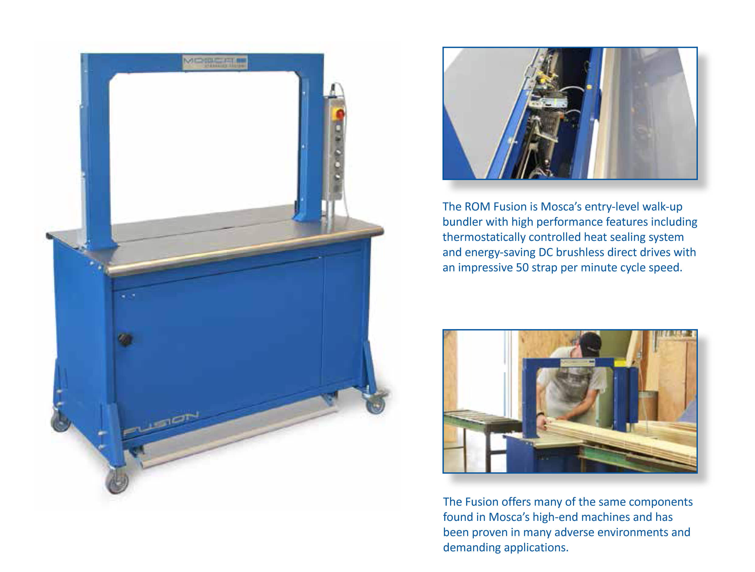 Eam Machine Mosca Strapping Machine Entry Level 50 Cycles/Minute | LPM Systems