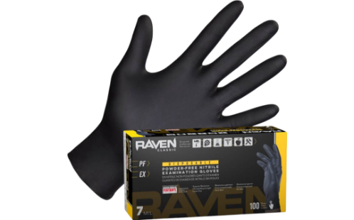 Raven® Powder-Free Exam Grade Nitrile Disposable Gloves
