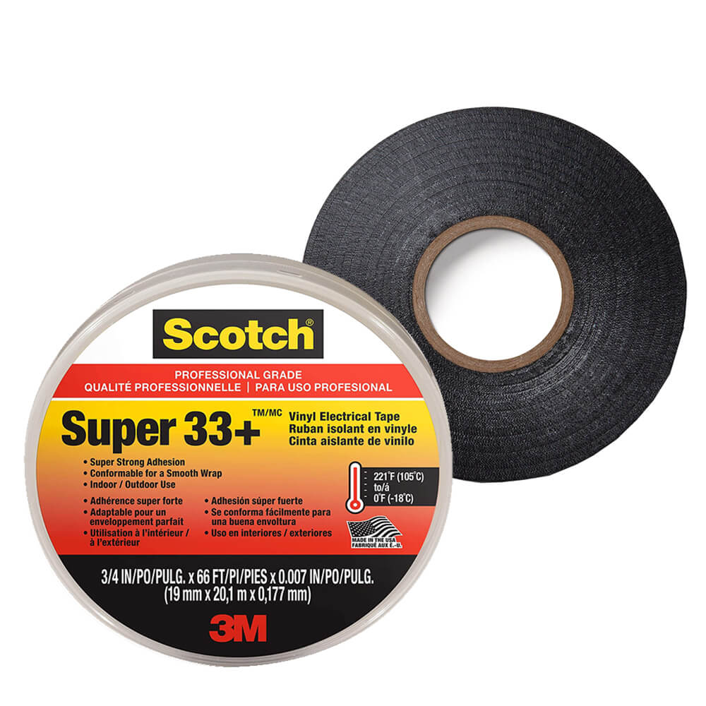 Scotch® Super 33+ Vinyl Electrical Tape 3/4"x76'