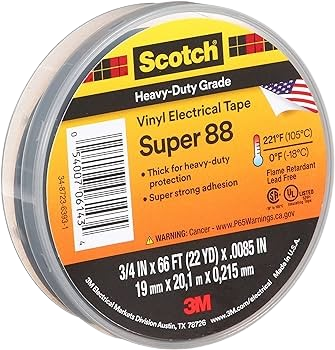 Scotch® Vinyl Electrical Tape Super 88 3/4"x66'  100rls/case