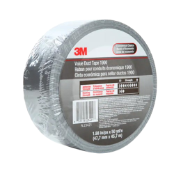3M™ Value Duct Tape 1900, Silver, 1.88 in x 50 yd, 5.8 mil, 24 Rolls/Case <--cleared-->